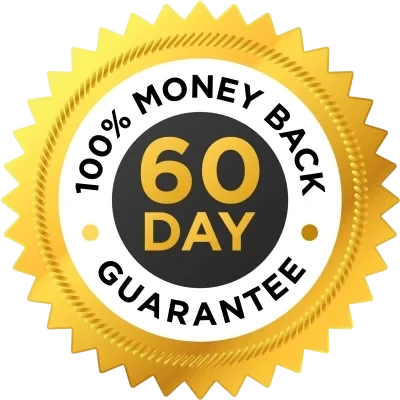 Pelvic Floor Strong 60 day 100 percent money back guarantee seal